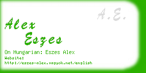 alex eszes business card